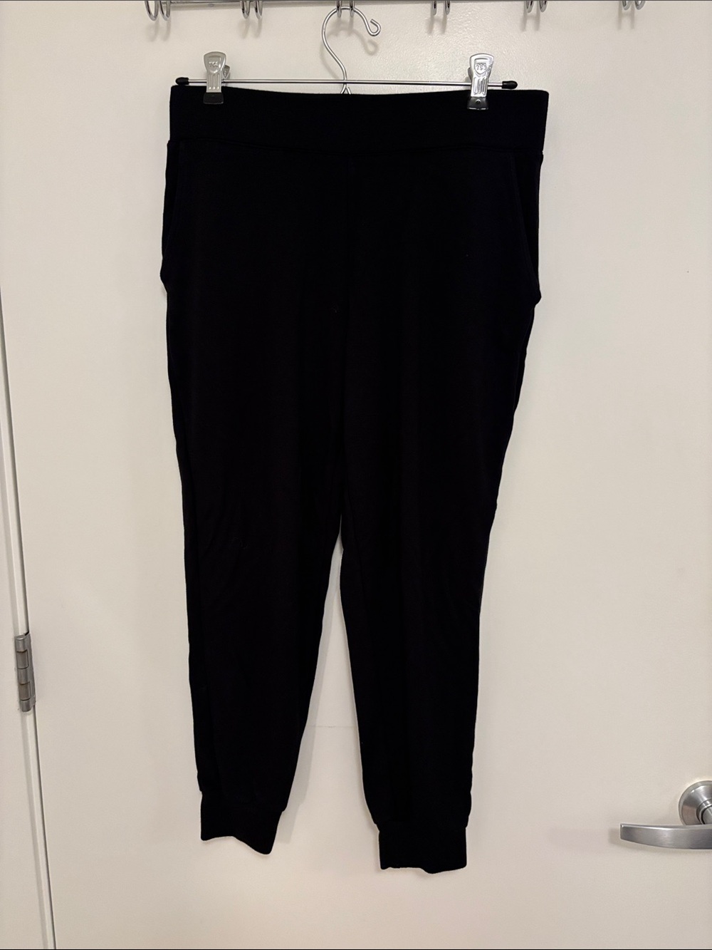 Matty M Black Knit Track Joggers